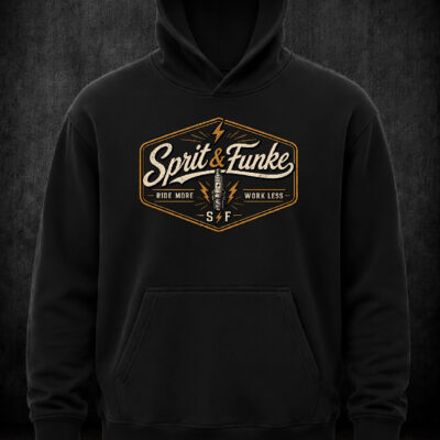 Hoodie "Sprit & Funke Ride More Work Less"