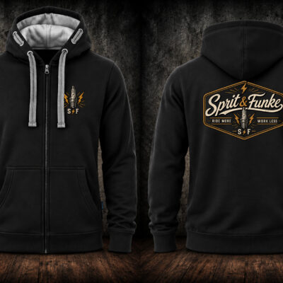 Hoodie ZIP "Sprit & Funke Ride More Work Less"