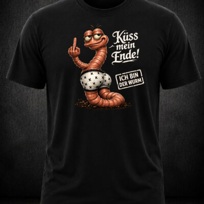 Shirt Uni "ICH BIN DER WURM"